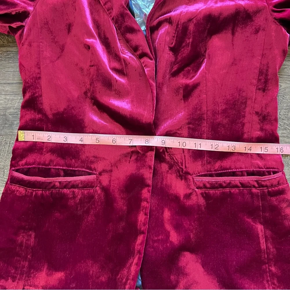 Anthropologie Ett Twa Velvet Gallery Blazer Jacket - Picture 10 of 11